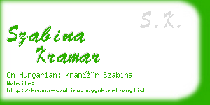 szabina kramar business card